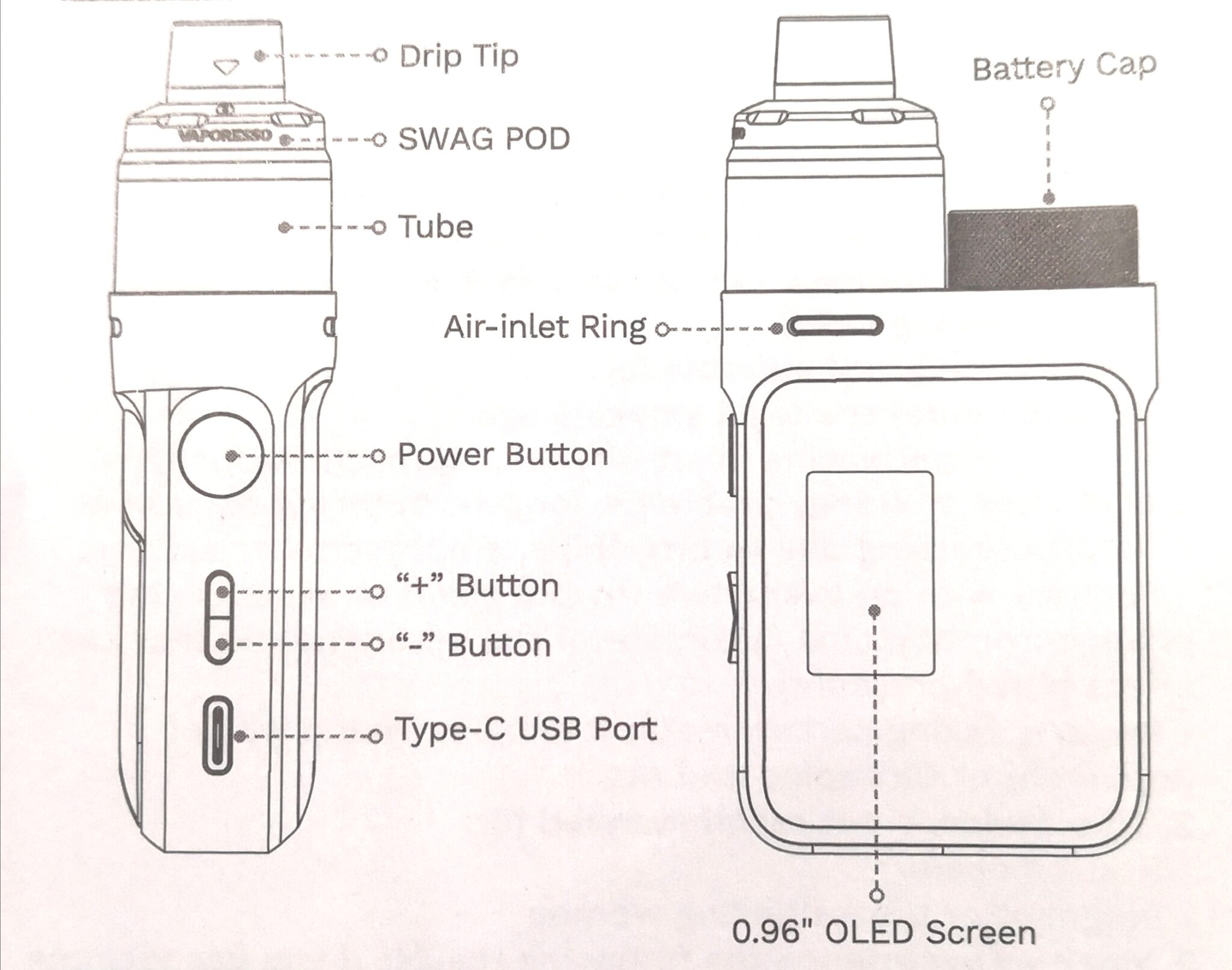 Vaporesso Swag PX80 KitUser Manual Vaper Club ECigarette