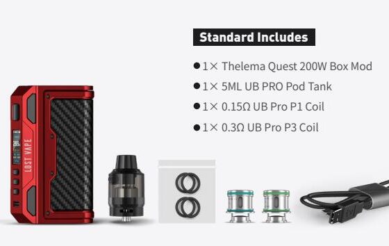 Lost Vape Thelema Quest 200W Box Mod Kit Archives - Vaper Club